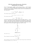 EE 321 Analog Electronics, Fall 2011 Homework #7 solution