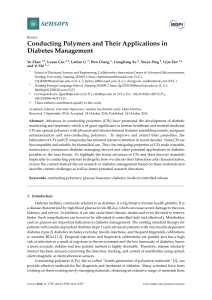 Conducting Polymers and Their Applications in Diabetes Management