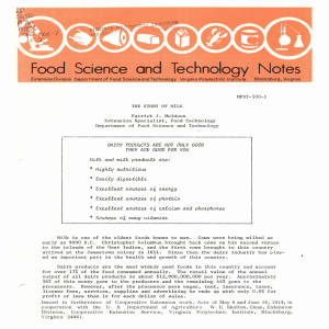Food Science and Technology -Notes