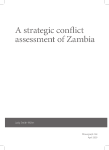 A Strategic Conflict Assessment in Zambia
