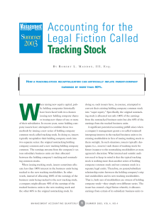 Accounting for the Legal Fiction Called Tracking Stock