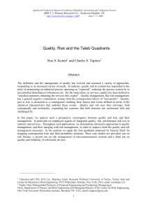 Quality, Risk and the Taleb Quadrants