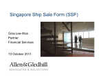Singapore Ship Sale Form (SSF)