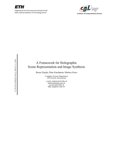 A Framework for Holographic Scene Representation and Image