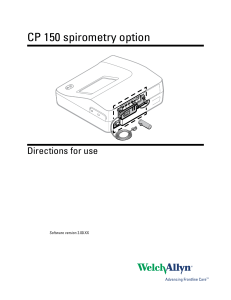 CP 150 spirometry option Directions for use