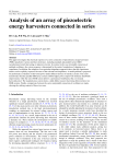 Analysis of an array of piezoelectric energy harvesters connected in