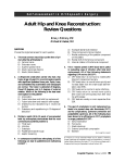 Adult Hip and Knee Reconstruction: Review Questions