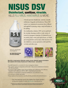 Nisus DSV - Disinfectant Sanitizer Virucide SDS