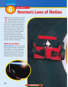 Chapter 6: Newton`s Laws of Motion