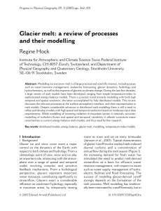 Glacier melt: a review of processes and their modelling