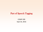 Part of Speech Tagging - McGill School Of Computer Science
