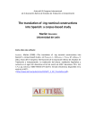 The translation of -ing nominal constructions into Spanish: a