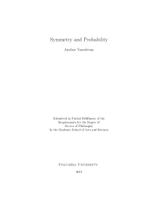 Symmetry and Probability - Academic Commons