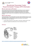 Biventricular Pacemaker/ Cardio Resynchronisation Therapy (CRT)