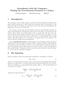 Astrophysics with the Computer: Finding the Gravitational Potential