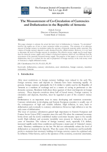 The Measurement of Co-Circulation of Currencies and Dollarization