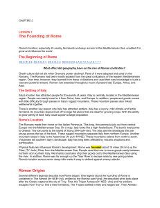The Founding of Rome - MR. CRUZ` class website