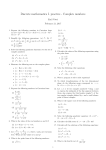 Discrete mathematics I. practice