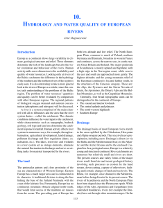 Hydrology and Water Quality of European Rivers