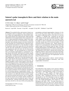 Saturn`s polar ionospheric flows and their relation to the main