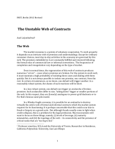 The Unstable Web of Contracts