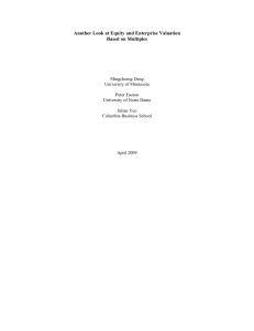 Equity Valuation Using Sales Multiples