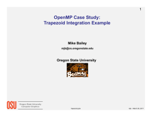 OpenMP Case Study: Trapezoid Integration Example