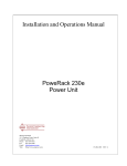 Installation and Operations Manual PoweRack 230e Power Unit