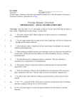 Final Examination Key - FAU Geosciences