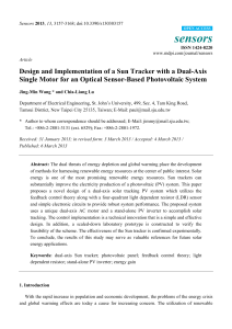 Design and Implementation of a Sun Tracker with a Dual