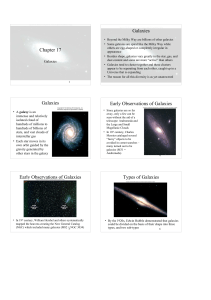 Chapter 17 Galaxies Galaxies Early Observations