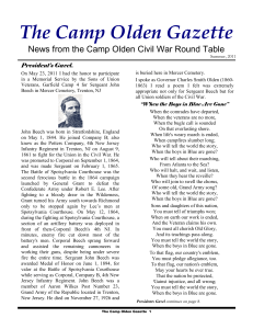 Summer 2011 issue - Camp Olden Civil War Round Table