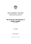 The Structure and Function of Modern English