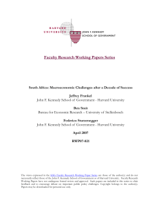 Faculty Research Working Papers Series