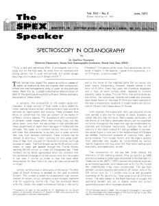 Spectroscopy In Oceanography