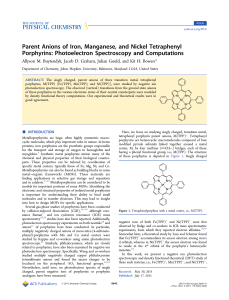 Parent Anions of Iron, Manganese, and Nickel Tetraphenyl