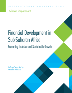 Financial Development in Sub-Saharan Africa