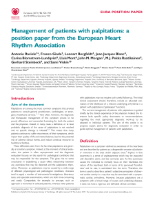 Management of patients with palpitations: a position paper from the