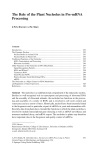 The Role of the Plant Nucleolus in Pre-mRNA Processing