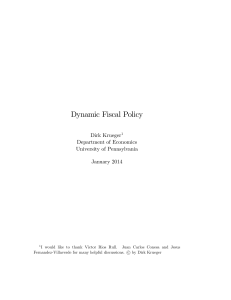 Dynamic Fiscal Policy - University of Pennsylvania
