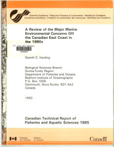 A Review of the Major Marine Environmental Concerns Off the