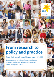 From research to policy and practice