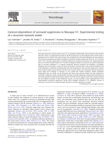 Contrast-dependence of surround suppression in