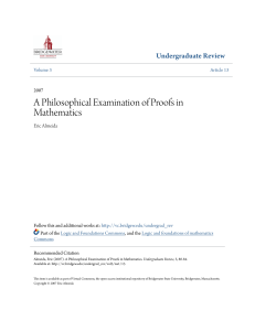 A Philosophical Examination of Proofs in Mathematics