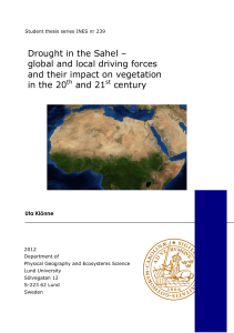 Drought in the Sahel - Lund University Publications