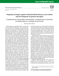 Ongoing strategies against mitochondrial diseases