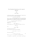 The Probability Distribution of the Angle of Rotation