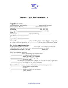 Waves – Light and Sound Quiz 4