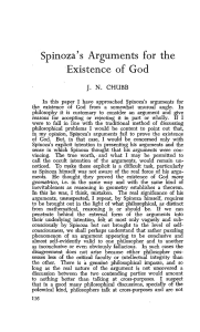 J.N. Chubb, "Spinoza`s Arguments for the Existence of God,"