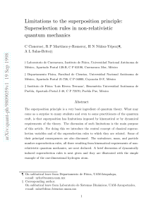 Limitations to the superposition principle: Superselection rules in